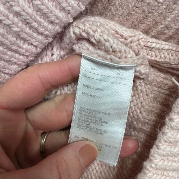 Laundry by Shelli Segal Pink Knit Turtleneck Sweater Large - Picture 7 of 9